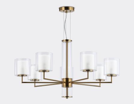Подвесная люстра LH56013/7 BS/FR латунь/белый матовый E14*7 max 40W D790*1260 Ambrella light