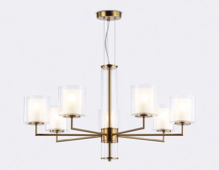 Подвесная люстра LH56013/7 BS/FR латунь/белый матовый E14*7 max 40W D790*1260 Ambrella light