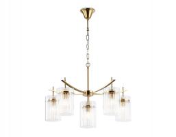 Подвесная люстра LH56031/5+1 BS/CL латунь/прозрачный E14*6 max 40W D680*1200 Ambrella light