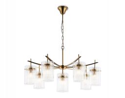 Подвесная люстра LH56033/7+1 BS/CL латунь/прозрачный E14*8 max 40W D790*1200 Ambrella light