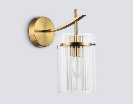 Настенный светильник LH56035 BS/CL латунь/прозрачный E14 max 40W 220*120*255 Ambrella light