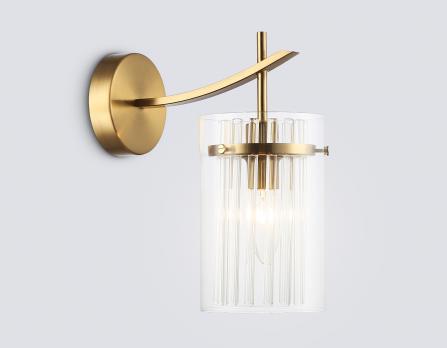 Настенный светильник LH56035 BS/CL латунь/прозрачный E14 max 40W 220*120*255 Ambrella light