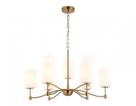Подвесная люстра LH56054/6+3 BS/FR латунь/белый матовый E14*9 max 40W D765*1060 Ambrella light