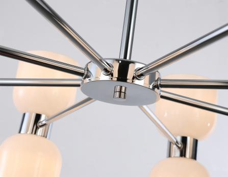 Люстра на штанге LH56085/16 СH/FR хром/белый матовый E14*16 max 40W D860*510 Ambrella light