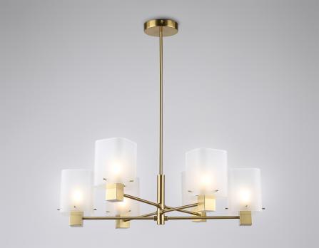 Подвесная люстра LH57031/6 BS/SM латунь/дымчатый E14/6 max 40W D690*690 Ambrella light