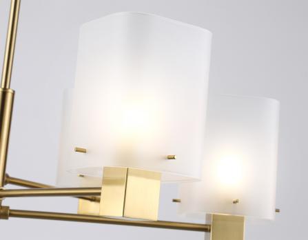 Подвесная люстра LH57031/6 BS/SM латунь/дымчатый E14/6 max 40W D690*690 Ambrella light
