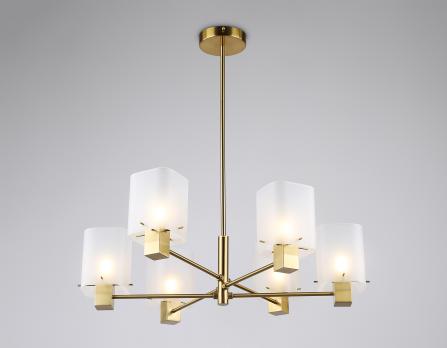 Подвесная люстра LH57031/6 BS/SM латунь/дымчатый E14/6 max 40W D690*690 Ambrella light