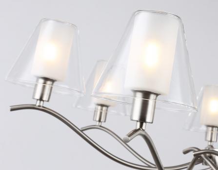 Подвесная люстра LH57083/7 SN/FR никель/белый матовый E14/7 max 40W D840*790 Ambrella light