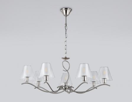 Подвесная люстра LH57083/7 SN/FR никель/белый матовый E14/7 max 40W D840*790 Ambrella light