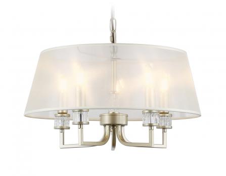 Подвесная люстра с абажуром LH71211/5 CGD золото E14/5 max 40W D500*700 Ambrella light