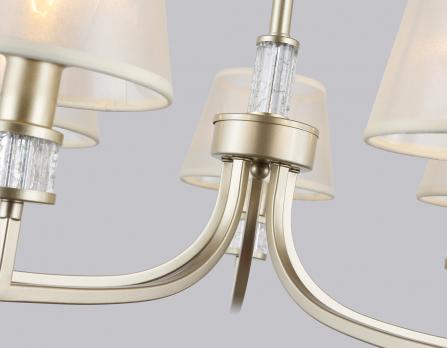 Подвесная люстра с абажурами LH71214/5 CGD золото E14/5 max 40W D620*740 Ambrella light