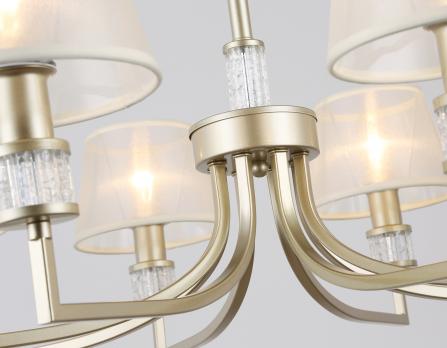 Подвесная люстра с абажурами LH71217/8 CGD золото E14/8 max 40W D790*750 Ambrella light