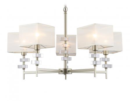 Подвесная люстра с абажурами LH71331/5 CGD золото E14/5 max 40W D700*850 Ambrella light