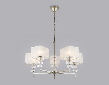 Подвесная люстра с абажурами LH71331/5 CGD золото E14/5 max 40W D700*850 Ambrella light