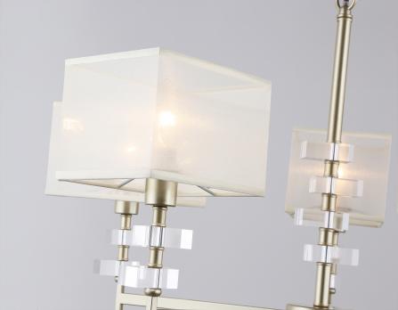 Подвесная люстра с абажурами LH71331/5 CGD золото E14/5 max 40W D700*850 Ambrella light