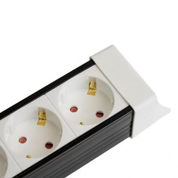 Сетевой фильтр 3-местный с/з STEKKER 3x1мм2, 1,8 м, 250В, 16А, серия Techno, HM22-31-02, белый