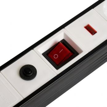 Сетевой фильтр 4-местный с/з STEKKER 3x1мм2, 1,8 м, 250В, 16А, серия Techno, HM22-41-02, белый