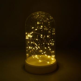 Световая фигура "Колба с Нитью Роса" 50LED 2700K, батарейки 3*АА, 23см, LT135