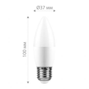 Лампа светодиодная Feron LB-97 Свеча E27 7W 6400K