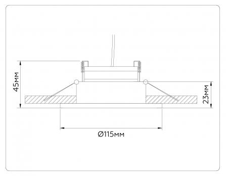 Светильник встраиваемый поворотный TN51912 WH/GD белый/золото GX53 max 12W D115*23 Ambrella light