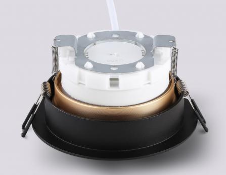 Светильник встраиваемый TN52334 SBK/SGD черный песок/золото песок GX53 max 12W D115*25 Ambrella light
