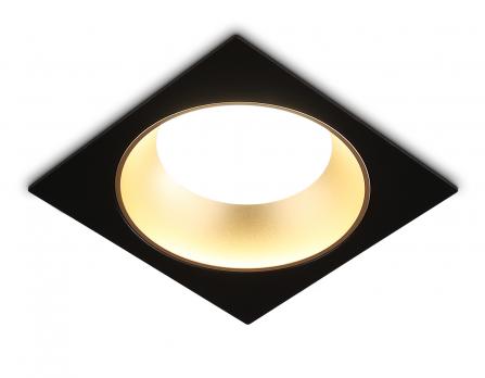 Светильник встраиваемый TN52340 SBK/SGD черный песок/золото песок GX53 max 12W 115*115*25 Ambrella light