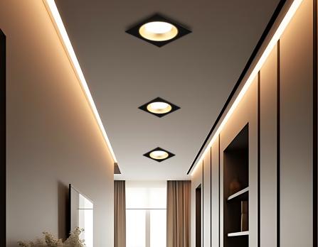 Светильник встраиваемый TN52340 SBK/SGD черный песок/золото песок GX53 max 12W 115*115*25 Ambrella light