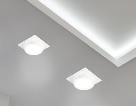 Светильник встраиваемый TN52421 WH/FR белый/белый матовый GX53 max 12W 105*105*45 Ambrella light