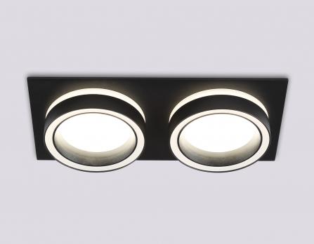 Светильник встраиваемый TN52424/2 BK/FR черный/белый матовый GX53 max 12W 210*105*45 Ambrella light