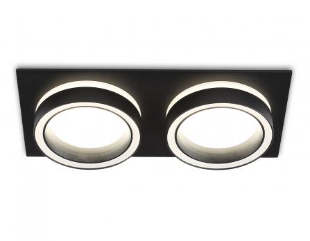 Светильник встраиваемый TN52424/2 BK/FR черный/белый матовый GX53 max 12W 210*105*45 Ambrella light
