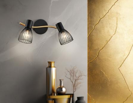 Светильник накладной TR8660/2 BK/GD черный/золото E14/2 max 60W 330*100*170 Ambrella light