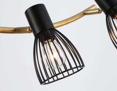 Светильник накладной TR8662/4 BK/GD черный/золото E14/4 max 60W 760*100*170 Ambrella light
