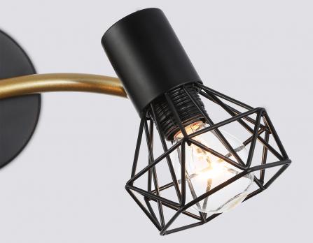 Светильник накладной TR8656/2 BK/GD черный/золото E14/2 max 60W 330*100*185 Ambrella light
