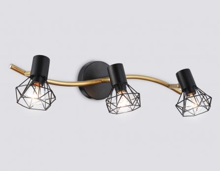 Светильник накладной TR8657/3 BK/GD черный/золото E14/3 max 60W 550*100*185 Ambrella light