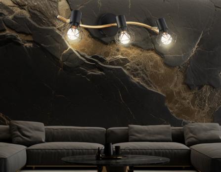Светильник накладной TR8657/3 BK/GD черный/золото E14/3 max 60W 550*100*185 Ambrella light