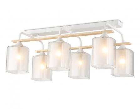 Светильник потолочный TR3033247/6 WH/WD белый/дерево E27/6 max 60W 580*340*245 Ambrella light
