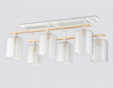 Светильник потолочный TR3033247/6 WH/WD белый/дерево E27/6 max 60W 580*340*245 Ambrella light
