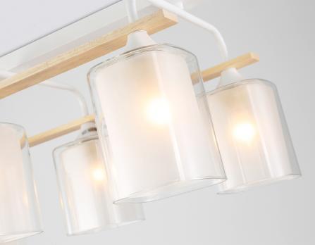 Светильник потолочный TR3033247/6 WH/WD белый/дерево E27/6 max 60W 580*340*245 Ambrella light