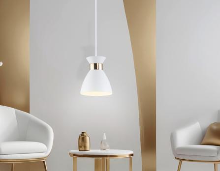 Светильник подвесной TR8465 WH/FGD белый/золото E27 max 60W D130*1000 Ambrella light