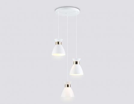Светильник подвесной TR8467/3 WH/FGD белый/золото E27/3 max 60W D340*1000 Ambrella light