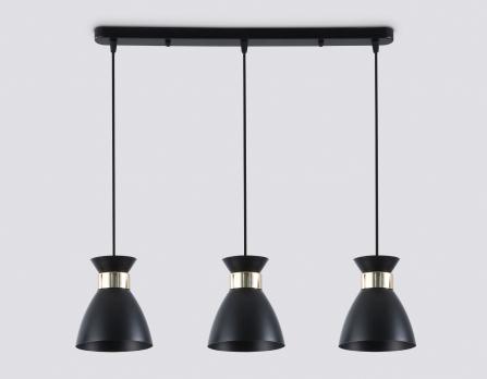 Светильник подвесной TR8469/3 BK/FGD черный/золото E27/3 max 60W 550*135*1000 Ambrella light