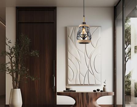 Светильник подвесной TR8521 BK/SB черный/бронза E27 max 60W D170*1000 Ambrella light