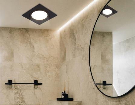 Светильник встраиваемый TN6609 BK черный IP44 GX53 max 15W 110*110*23 Ambrella light