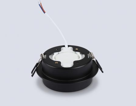 Светильник встраиваемый TN6708 BK черный IP44 GX53 max 15W D105*45  Ambrella light