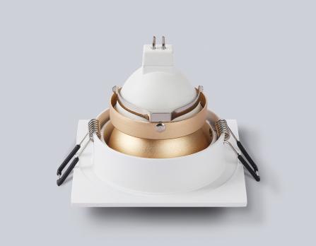 Светильник встраиваемый TN102827 WH/GD белый/золото GU5.3 92*92*50 Ambrella light