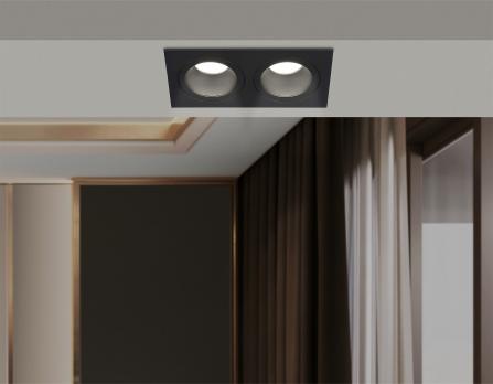 Светильник встраиваемый TN102832/2 BK/BK черный/черный GU5.3/2 178*93*50 Ambrella light