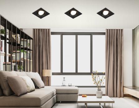 Светильник встраиваемый поворотный TN1144 BK черный IP44 GU5.3 95*95*38 Ambrella light