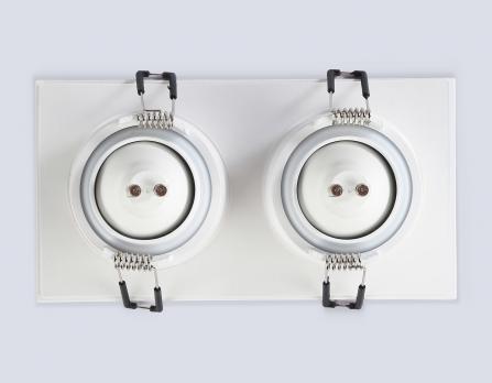 Светильник встраиваемый поворотный TN1145/2 WH белый IP44 GU5.3/2 180*95*38 Ambrella light