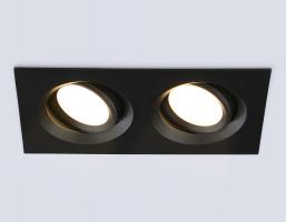 Светильник встраиваемый поворотный TN1146/2 BK черный IP44 GU5.3/2 180*95*38 Ambrella light