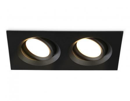 Светильник встраиваемый поворотный TN1146/2 BK черный IP44 GU5.3/2 180*95*38 Ambrella light